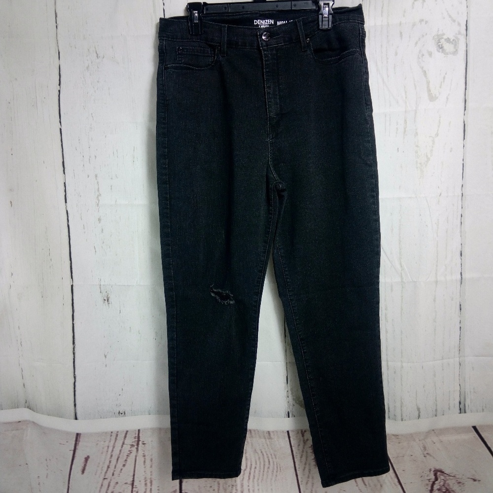 Levi's Denizen Mom Distressed Black Jeans Size 15